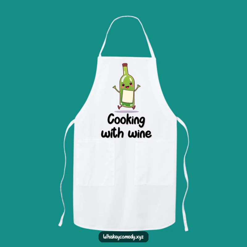 Funny Wine Bottle Apron: Sip with Joy, Ideal Funny Gift