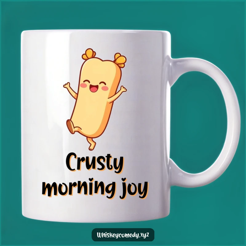 Funny Baguette Mug: Joyful Kick, Perfect Funny Gift Idea for Bakers