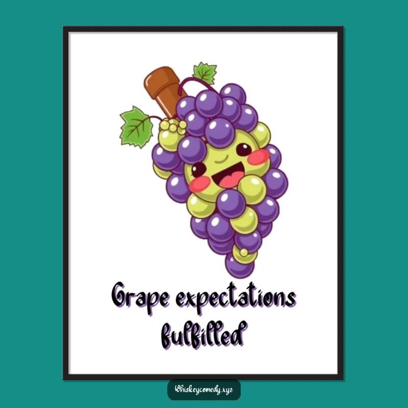 Funny Grape Slide Digital Art: Instant Giggling Grape Decor, Unique Humorous Gift
