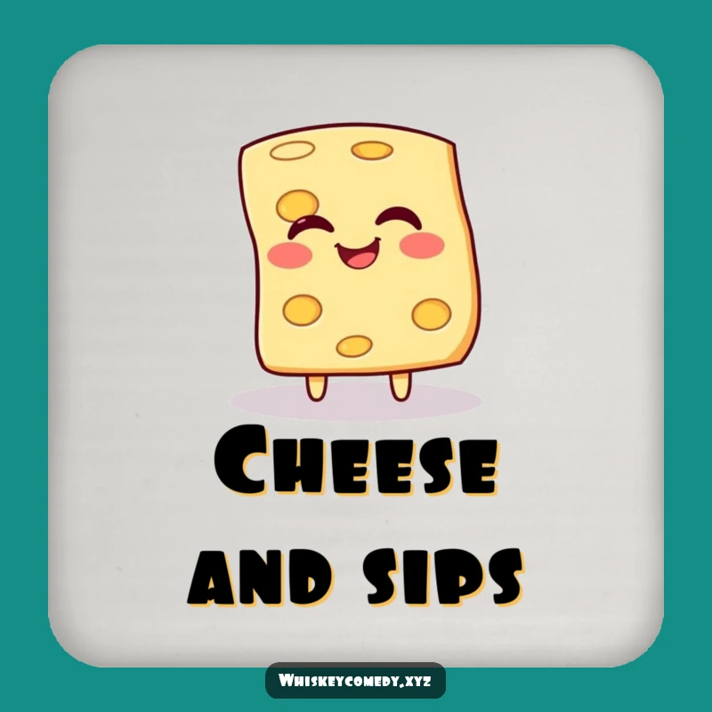 Funny Cheese Coaster: Protect Surfaces with Giggles, Cute Funny Gift