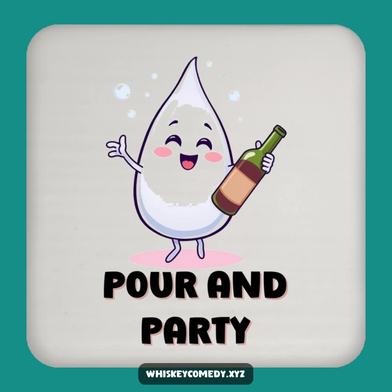 Funny Water & Wine Coaster: Protect with Dancing Fun, Cute Funny Gift