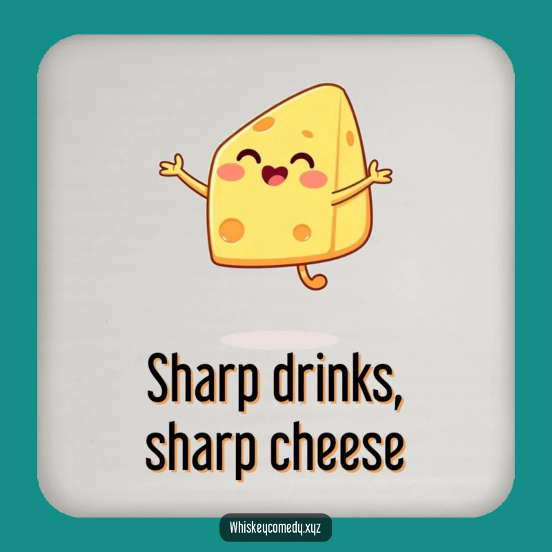 Funny Cheese Jump Coaster Set: Protect Surfaces with a Leaping Wedge, Quirky Humorous Gift