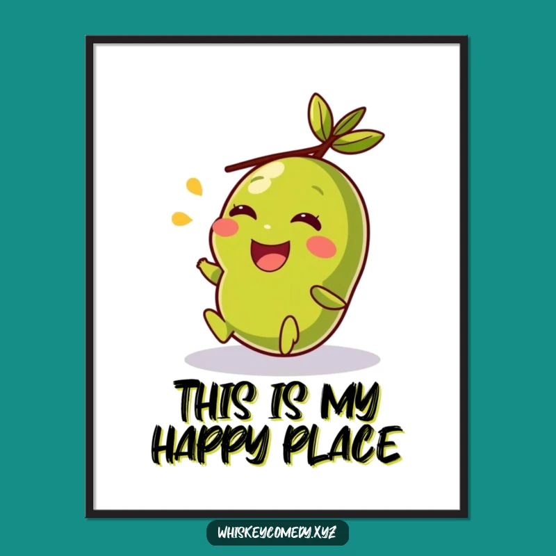 Funny Giggling Olive Rolling Poster - Joyful Hilarious Wall Art Gift