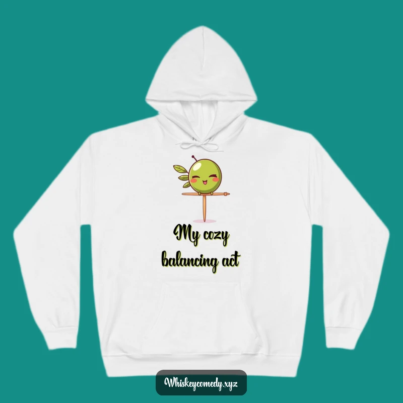 Cozy Funny Olive Wink Hoodie: Snuggle Up with a Cheeky Olive, Perfect Humorous Gift