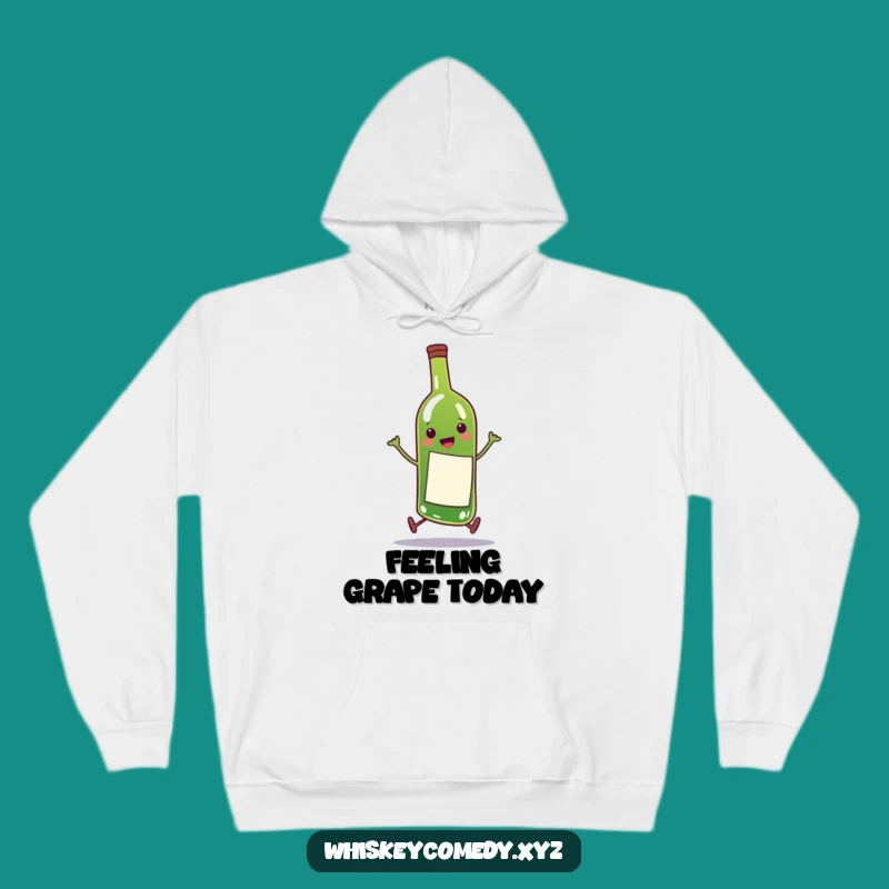 Funny Wine Bottle Hoodie: Cozy Happy Skip Design, Ultimate Funny Gift