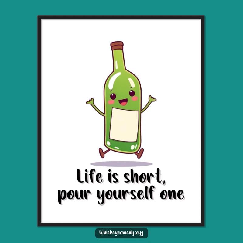 Funny Free Printable Wine Bottle Wall Art: Comical Skip Decor!