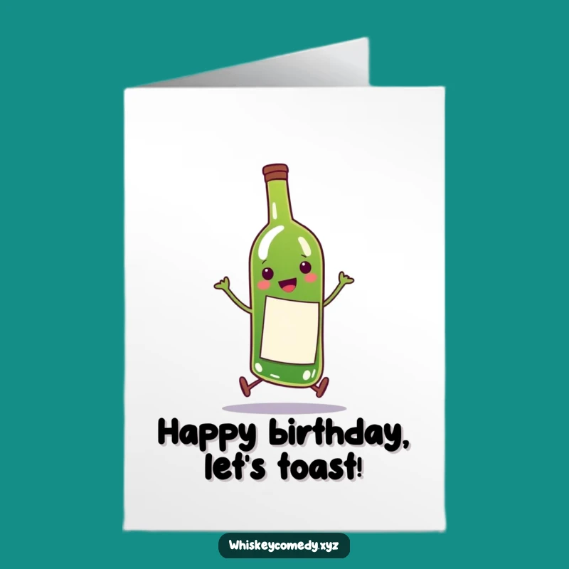 Free Printable Birthday Card: Funny Wine Bottle Skip Download!