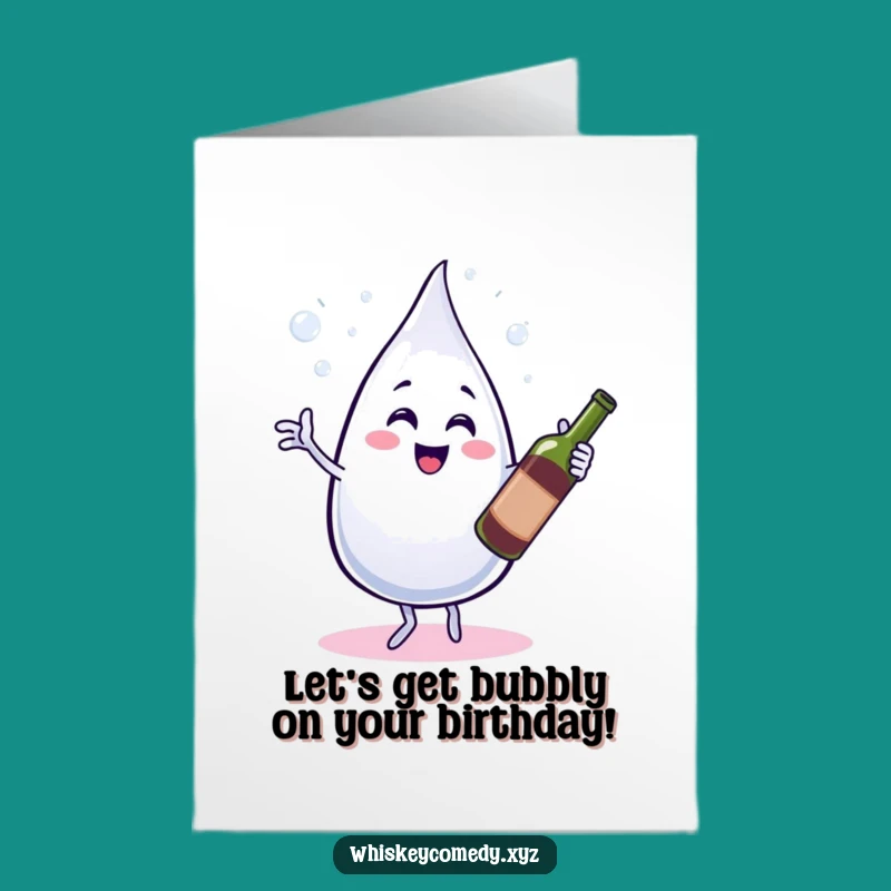 Free Printable Birthday Card: Funny Water Droplet & Wine Jig Download!
