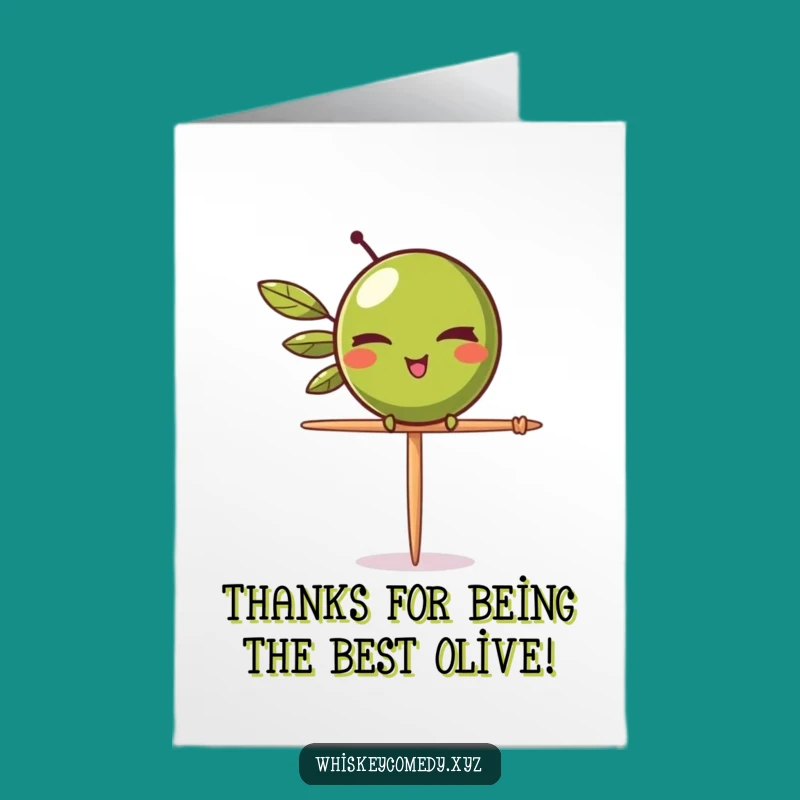 Free Printable Winking Olive Thank You Card: Grateful Olive Downloadable