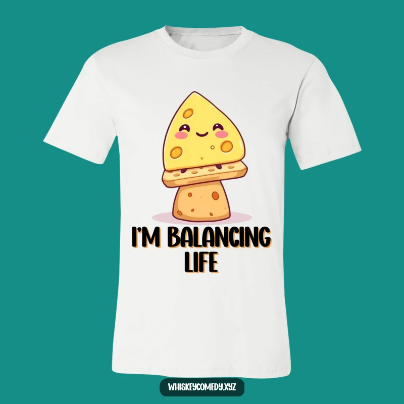 Funny Cheese Wedge T-Shirt: Balance Your Humor with This Tee