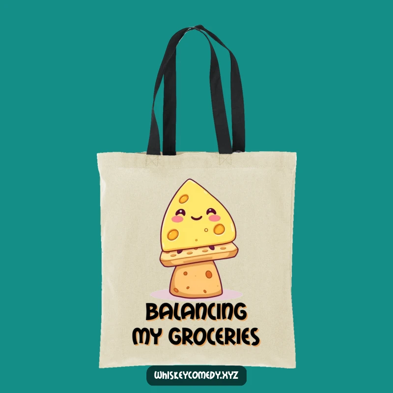 Funny Cheese Wedge Tote Bag: Carry Your Smile with Precarious Fun
